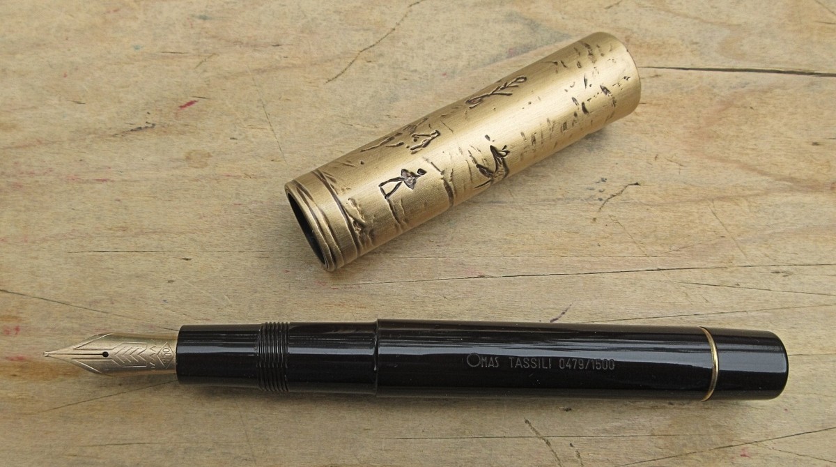 New 1996 OMAS Tassali Bronze Age Ftn Pen LE #479/1500 - MEDIUM 18k