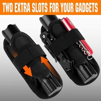 Tactical Flashlight Holster Duty Belt Pouch Rotatable Clip 360 Degree Holder US