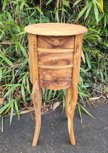 Teak Side Table/Lamp Table/Plant Stand/Hand Crafted/Rustic/oiled finish/72x35x35