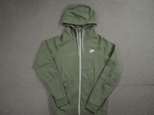 Nike Hoodie Herren klein grün modern Sportswear Reißverschluss Sweatshirt Athleisure 9972