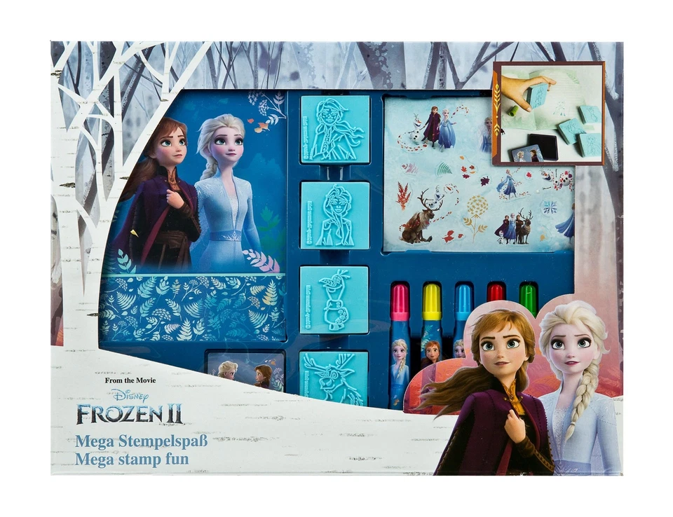 Frozen Stempelspaß Stempel mit Elsa Anna und Olaf für kreative Kunstwerke