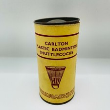 Antique Carlton Badminton Shuttlecocks Canister Advertising Prop