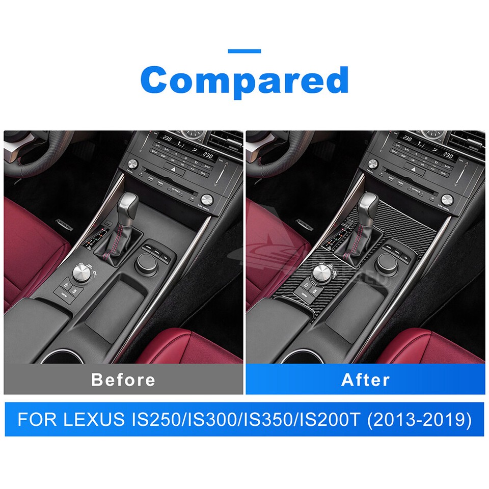 Gear Shift Cover Carbon Fiber Sticker For Lexus IS250 IS300 IS350