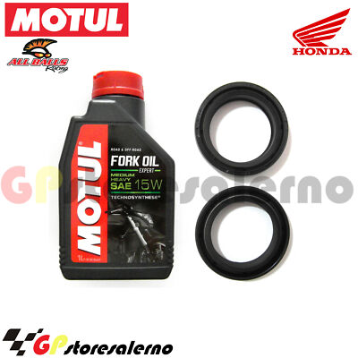 MOTUL 15W FORK OIL KIT + 32531 ALL BALL OIL KIT HONDA 80 CR RB 1993