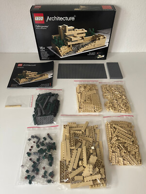 LEGO ARCHITECTURE: FALLINGWATER (21005) - LIKE NEW - 100% COMPLETE - CHECKED