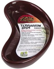 Reptile, Zilla Kidney Shaped Terrarium Dish - Food or Water Small - 4" Long