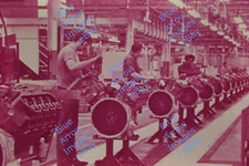 35mm Slide Factory Assemble Line Car Automobile Engines AT&T Bell System #2568