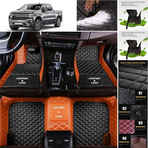 For Chevrolet Silverado Ext Cab Car Floor Mats Custom Waterproof Cargo Liners - Picture 12 of 35