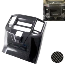 For 19-24 Ram 1500 Rear AC Vent Cover Trim Overlay Gloss Carbon Fiber Print ABS
