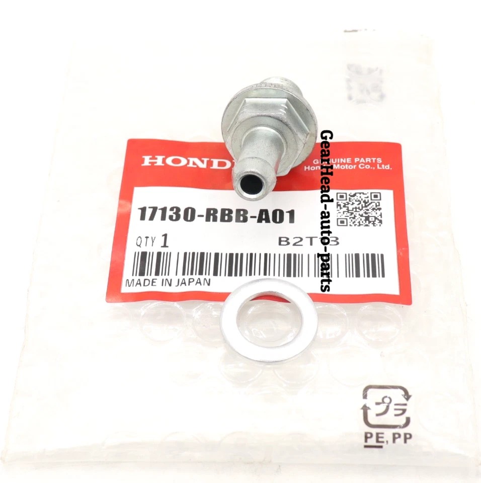 Kit de válvula y lavadora PCV para Honda Acura 17130-RBB-A01 ventilación de manivela positiva OEM Foto 3 de 4