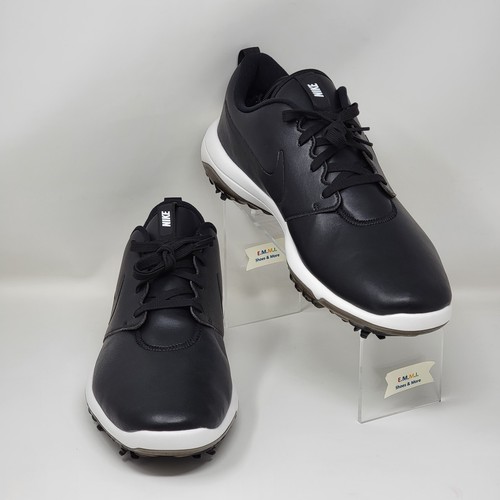 Nike Roshe G Tour Golf Leather Black Shoes Spikes AR5580001 Mens Size