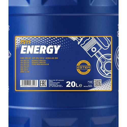 60L Motoröl MANNOL Energy 5W-30 12x MANNOL Motor Flush ADDITIV - Bild 6 von 6
