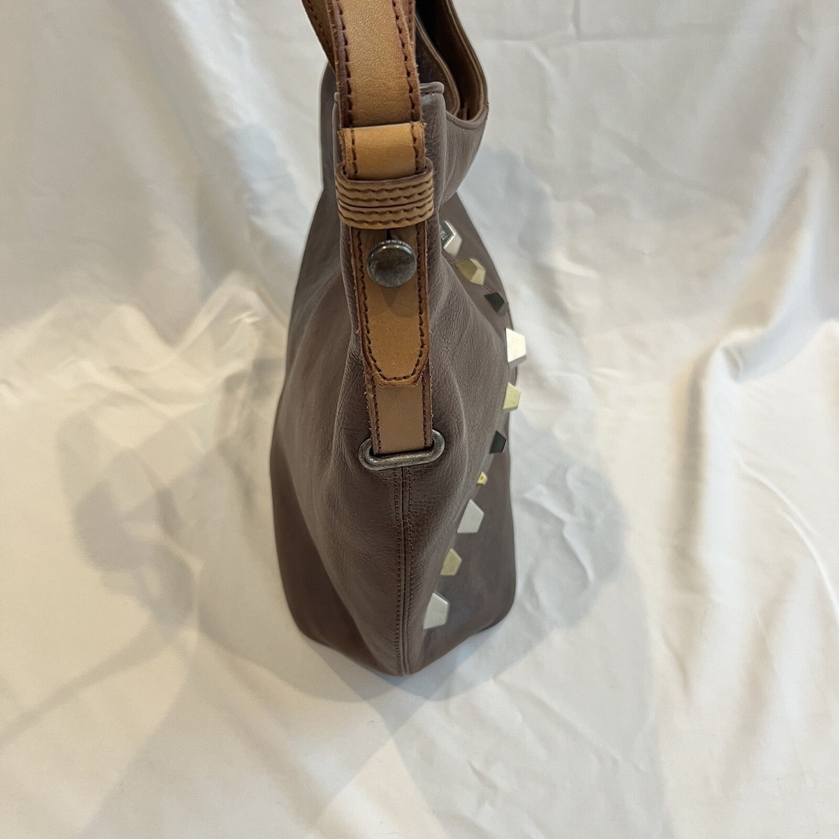 バッグ DIESEL - studs leather hand bag Diesel Women Studs Handbag 23x6x10cm Luxury Casual Italian