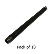 1/2" X 12" Black Pipe Nipple Schedule 40- Pack of 10
