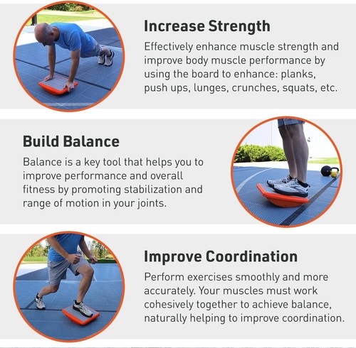Multipurpose Non-Skid Rocker Board for Balance Training & Office Use - 400 lb - Picture 7 of 10