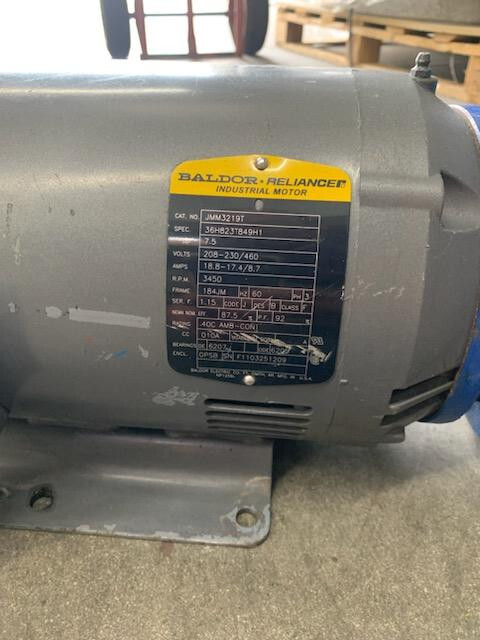 BALDOR motor 7.5 HP JMM3219T 3PH 184JM 208-230/460V PEERLESS