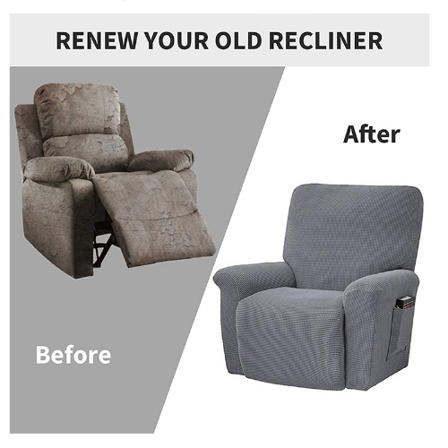 Polar Fleece Recliner Sofa Cover Elastic Relax Armchair Cover Sofa Covers - Picture 11 of 36