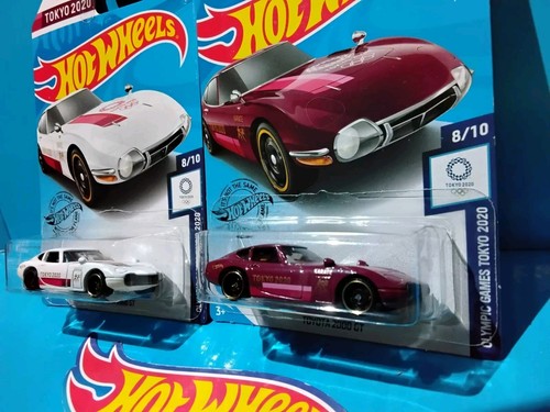 2x LOT HOT WHEELS TOYOTA 2000 GT BURGUNDY WHITE JDM 60s CLASSIC SPORTS TOKYO - Picture 4 of 9