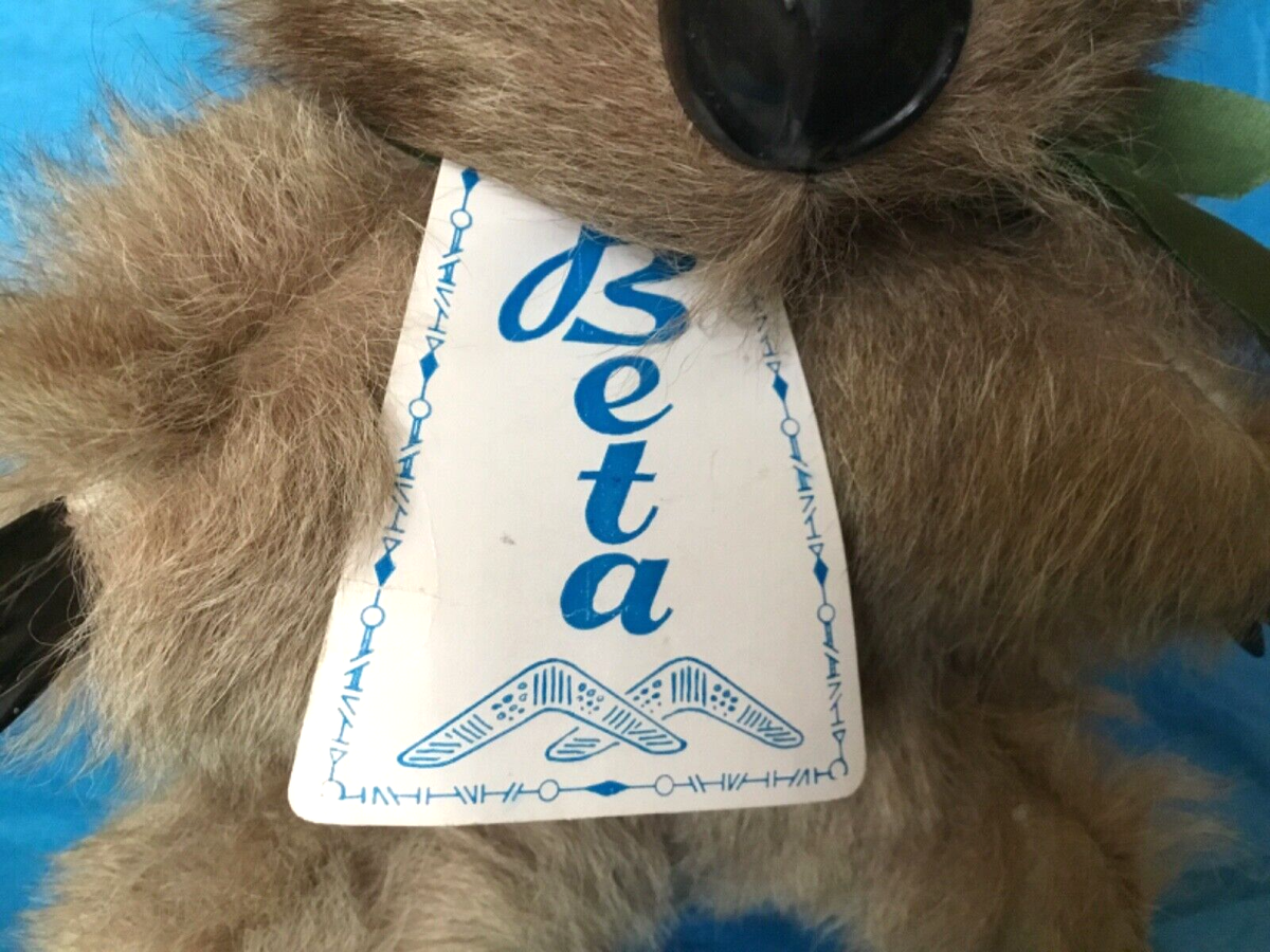 Beta Fur Australia Koala Bear Green Ribbon Genuine Kangaroo 9