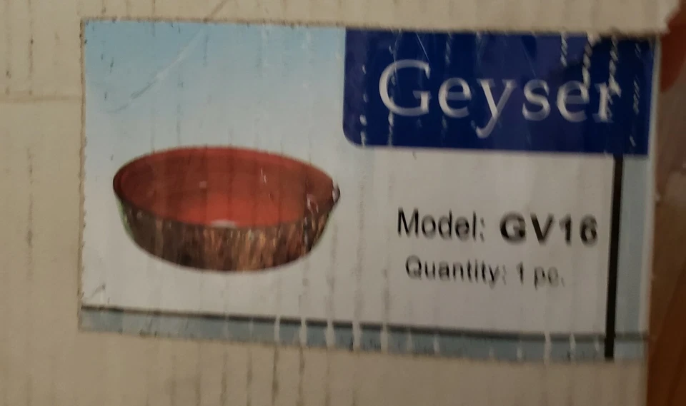 Fregadero de tocador de vidrio para baño Geyser - SOLO RECOGIDA LOCAL FRESNO, CA Foto 3 de 4