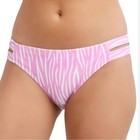 NWT BCBGeneration Striped Side Tab Bikini Bottom Animal Print Pink Size M