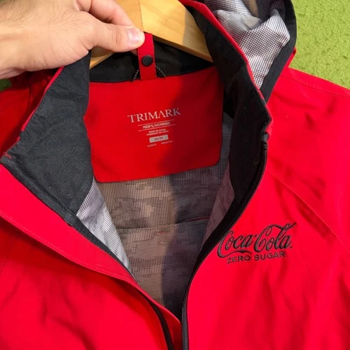 Trimark Coca-Cola Zero Sugar Red Softshell Hooded Jacket Mens Medium Full Zip image 3