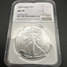 2024 American Silver Eagle MS-70 NGC In mint ...