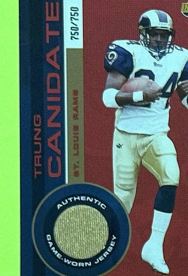2001 Pacific Invincible Trung Canidate Jersey #/750 St. Louis Rams Arizona - Image 3 of 3