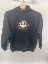 Vintage Disney Direct Y2K Nightmare Before Christmas Hoodie 2XL Flamed Skull