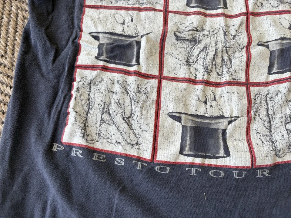 Camiseta RUSH Vintage 1990 Presto Concert Tour Grande Original Foto 4 de 4