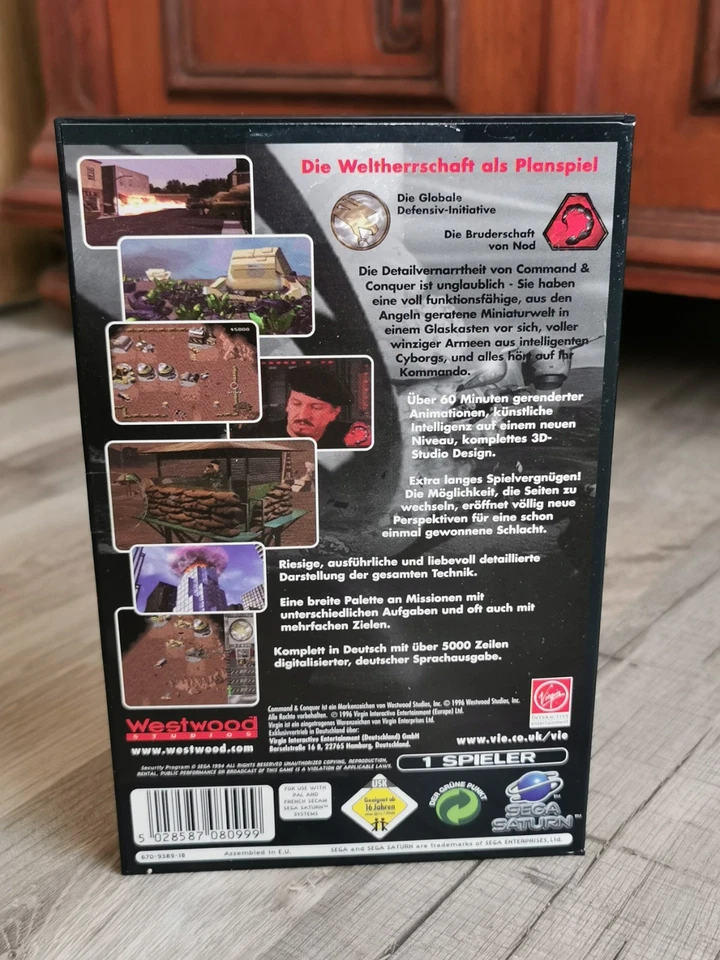 2 CD ROM SEGA SATURN COMMAND & CONQUER Teil 1 mit Beschreibung  im OVP - Bild 2 von 4