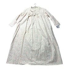 NWT EILEEN WEST WOMENS SMALL NIGHTGOWN FLORAL LONG SLEEVE COTTON
