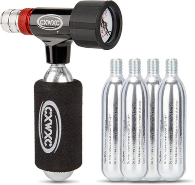 #ad #ad Bike Pump CO2 Inflator with Gauge 5x 16g Cartridges Road amp; Mountain Bicycle $52.69