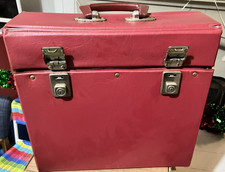 Vintage Dark Red 12" Record/ Vinyl Slim Storage Box