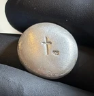 Hand Poured .925 Sterling Silver Button 15.6g Cross Stamp ~0.5 Troy Oz