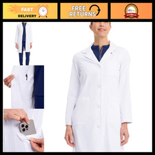 Women's Lab Coat, Faye Style, 5 Pockets, Moisture-Wicking, 2-Way Stretch, Medica