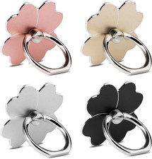 4Pc-Cell Phone Ring Stand,Cell Phone Ring Holder Flower,360 Rotate and 180 Angle