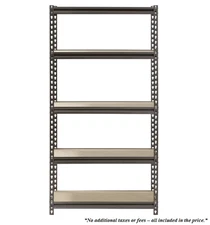 Muscle Rack 5-Shelf Steel Shelving, Silver-Vein, 12" D x 30" W x 60" H
