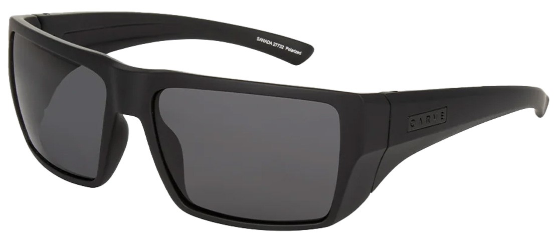 Солнцезащитные очки Carve Sanada - Матово-черные / серые с поляризованными стеклами - Новинка