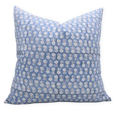 Pillow Covers Block Print Thick Cotton White 20X20 Inches Throw Cushion Cover...