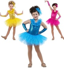 Glam TURQUOISE Child 6x7 Dance Costume Glitter Sequin Ballet Tutu Tap Dress New
