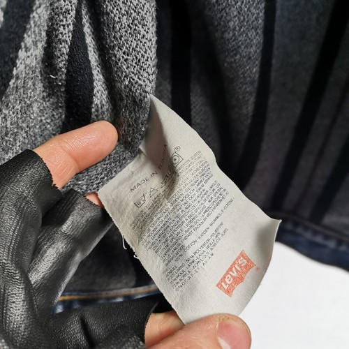 Vintage LEVIS Jacket Mens Medium 1990s Blanket Lined DENIM Trucker Rare 70602 02 - Picture 10 of 10
