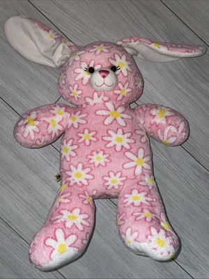 Build A Bear Rare Retired Original Daisy Easter Bunny 2010 Pink Flowers Rabbit