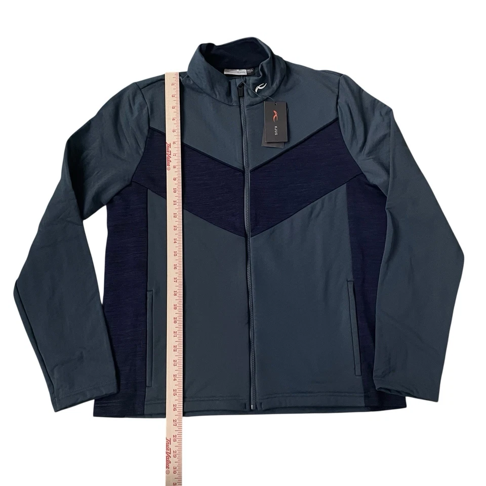 KJUS Damon Midlayer Full Zip Jacket Steel Blue Golf Size Large - Image 2 of 4