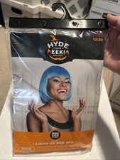Adult Light Up Blue Bob Halloween Costume Wig Hyde  EEK Boutique