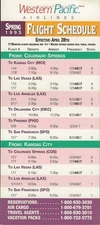 Western Pacific Airlines system timetable 4/28/95 [5041] Buy 4+ save 50%