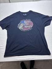 Bass Pro Shops Graphic Print Fishing Outdoor Black Short Sleeve Sz 3X USA Made