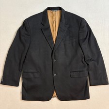 Garmany Loro Piana 100 Cashmere Blazer Mens Black 2 Button Sport Coat 48 R