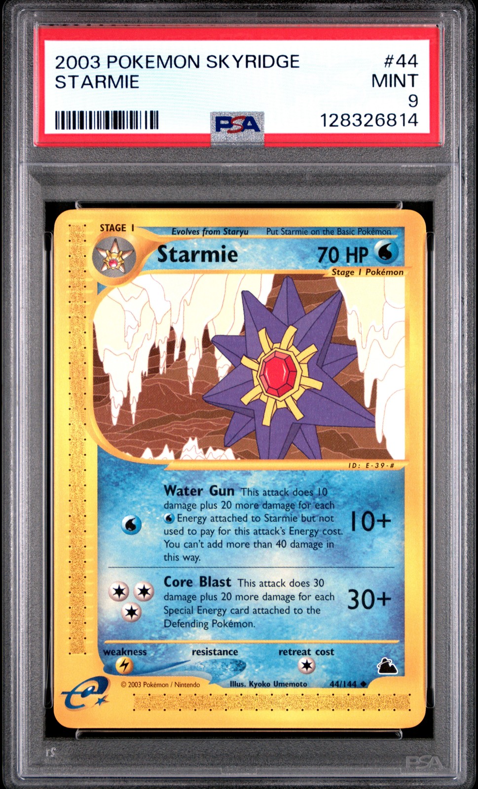 2003 POKEMON SKYRIDGE #44 STARMIE PSA 9