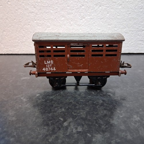 Vintage Hornby Weißblech Spur O LMS 48744 Viehwagen. Türen öffnen Ref TYA6 | Condition: Used